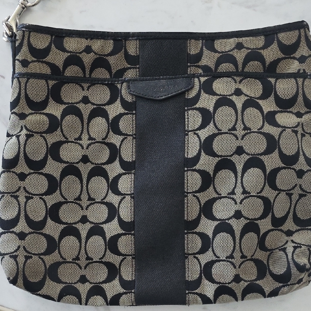 Coach Black and Cream Patterned Crossbody Bag - Picture 2 of 10